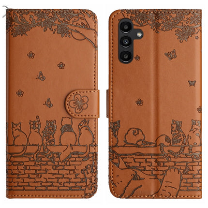 Cat Embossing Pattern Leather Phone Case with Lanyard, For Samsung Galaxy A24, For Samsung Galaxy A15 5G, For Samsung Galaxy S24 Ultra, For Samsung Galaxy S24+