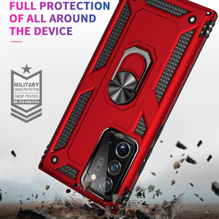 Stoßfeste TPU- und PC-Schutzhülle mit 360-Grad-Drehhalterung, für Samsung Galaxy Note 20+ 5G