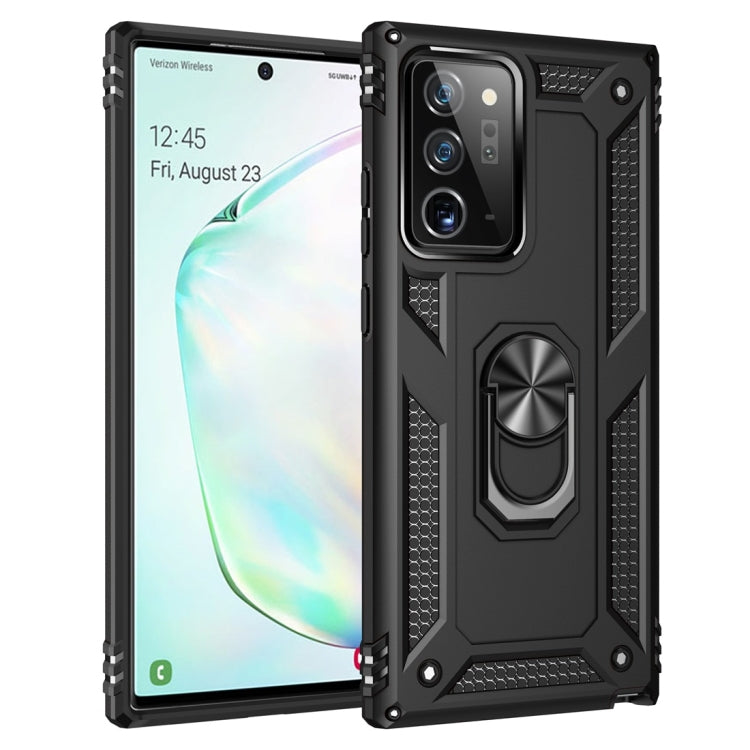 Stoßfeste TPU- und PC-Schutzhülle mit 360-Grad-Drehhalterung, für Samsung Galaxy Note 20+ 5G