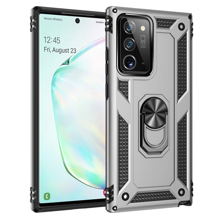 Stoßfeste TPU- und PC-Schutzhülle mit 360-Grad-Drehhalterung, für Samsung Galaxy Note 20+ 5G
