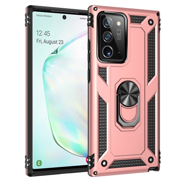 Stoßfeste TPU- und PC-Schutzhülle mit 360-Grad-Drehhalterung, für Samsung Galaxy Note 20+ 5G