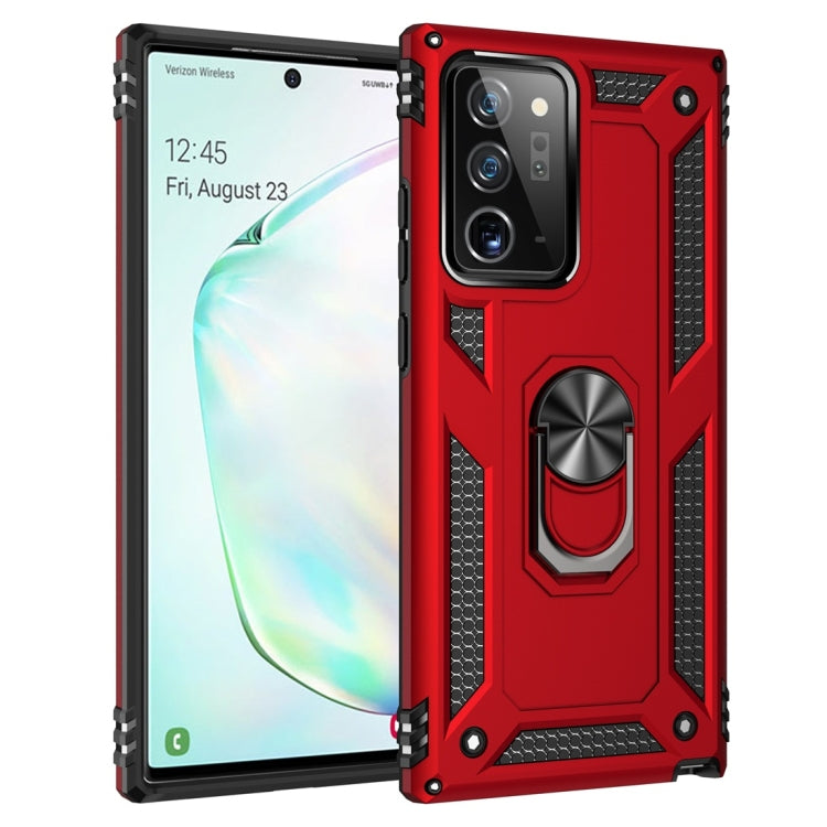 Stoßfeste TPU- und PC-Schutzhülle mit 360-Grad-Drehhalterung, für Samsung Galaxy Note 20+ 5G