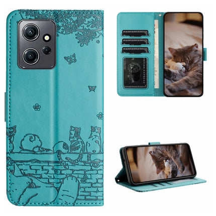 Cat Embossing Pattern Leather Phone Case with Lanyard, For Xiaomi Poco F5, For Xiaomi Poco F5 Pro, For Xiaomi Redmi Note 12 4G Global, For Xiaomi Redmi Note 12 Pro Speed