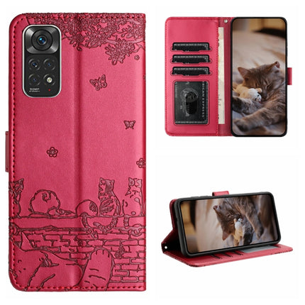 Cat Embossing Pattern Leather Phone Case with Lanyard, For Xiaomi Redmi Note 12 5G India / POCO X5, For Xiaomi Redmi 12C / 11A, For Xiaomi Redmi Note 11 Pro 4G/5G Global, For Xiaomi Redmi Note 11 Global