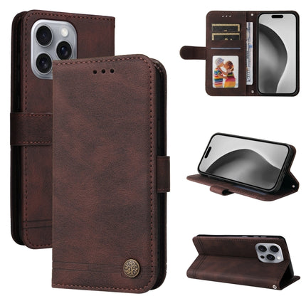 Skin Feel Life Tree Leather Phone Case, For iPhone 16e, For iPhone 16 Pro Max, For iPhone 16 Pro, For iPhone 16 Plus
