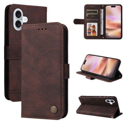 Skin Feel Life Tree Leather Phone Case, For iPhone Air, For iPhone 16 Pro Max, For iPhone 16 Pro, For iPhone 16 Plus