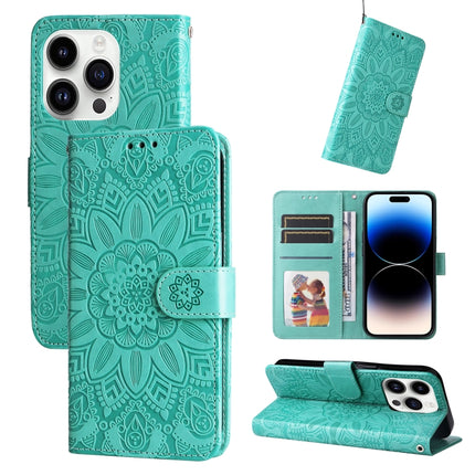 Embossed Sunflower Leather Phone Case, For iPhone 16, For iPhone 15 Pro Max, For iPhone 15 Pro, For iPhone 15 Plus