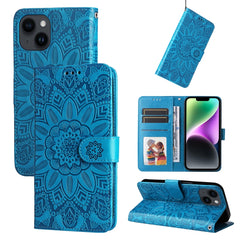 Embossed Sunflower Leather Phone Case, For iPhone 16e, For iPhone 15 Pro Max, For iPhone 15 Pro, For iPhone 15 Plus