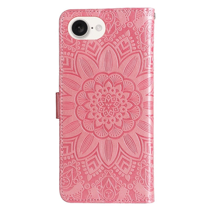 Embossed Sunflower Leather Phone Case, For iPhone 16e, For iPhone 16 Pro Max, For iPhone 16 Pro, For iPhone 16 Plus