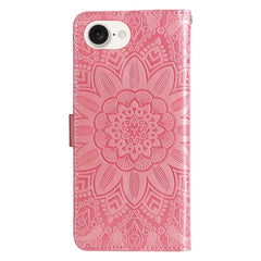 Embossed Sunflower Leather Phone Case, For iPhone 16e, For iPhone 15 Pro Max, For iPhone 15 Pro, For iPhone 15 Plus