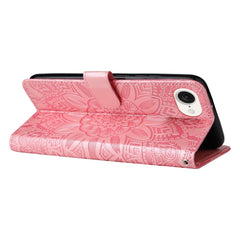 Embossed Sunflower Leather Phone Case, For iPhone 16e, For iPhone 15 Pro Max, For iPhone 15 Pro, For iPhone 15 Plus