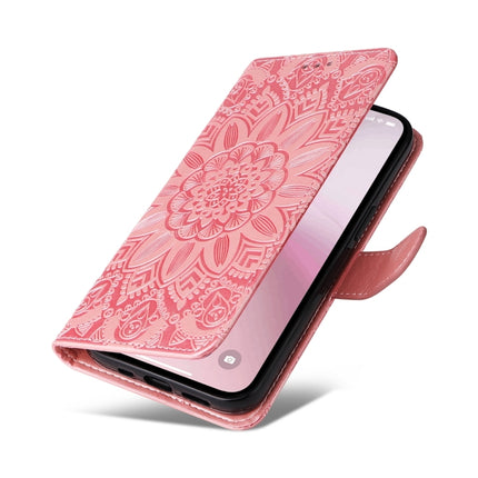 Embossed Sunflower Leather Phone Case, For iPhone 16e, For iPhone 16 Pro Max, For iPhone 16 Pro, For iPhone 16 Plus