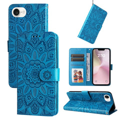Embossed Sunflower Leather Phone Case, For iPhone 16e, For iPhone 15 Pro Max, For iPhone 15 Pro, For iPhone 15 Plus