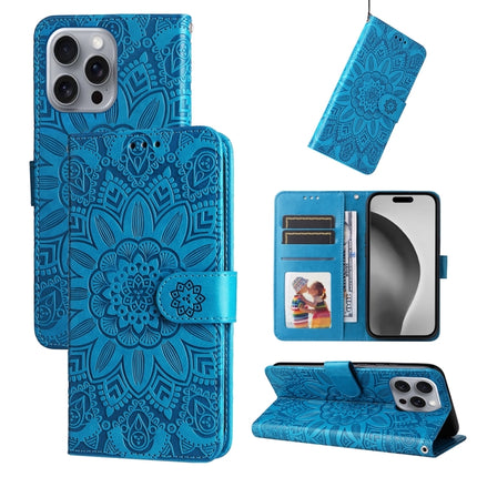 Embossed Sunflower Leather Phone Case, For iPhone Air, For iPhone 16 Pro Max, For iPhone 16 Pro, For iPhone 16 Plus
