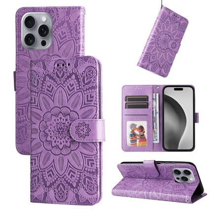 Embossed Sunflower Leather Phone Case, For iPhone Air, For iPhone 16 Pro Max, For iPhone 16 Pro, For iPhone 16 Plus