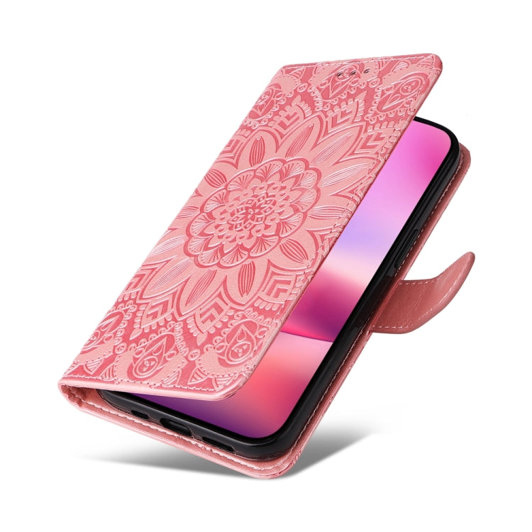 Embossed Sunflower Leather Phone Case