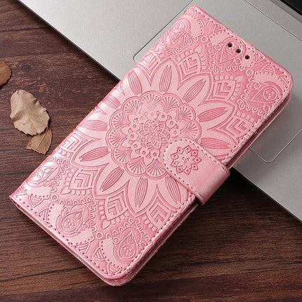 Embossed Sunflower Leather Phone Case, For iPhone 17 Pro Max, For iPhone 17 Pro, For iPhone 17, For iPhone Air