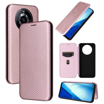 Carbon Fiber Texture Flip Leather Phone Case, For Realme GT5 5G, For Realme 11 5G / 11x, For Realme C53 4G / Narzo N53 4G, For Realme 11 5G