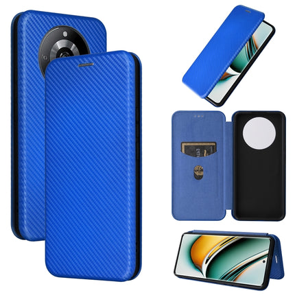 Carbon Fiber Texture Flip Leather Phone Case, For Realme 11 Pro / 11 Pro+