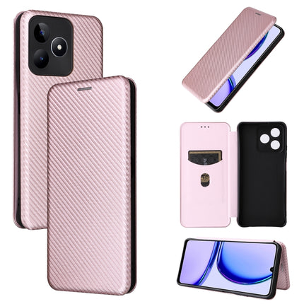 Carbon Fiber Texture Flip Leather Phone Case, For Realme GT5 5G, For Realme 11 5G / 11x, For Realme C53 4G / Narzo N53 4G, For Realme 11 5G