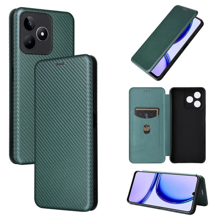 Carbon Fiber Texture Flip Leather Phone Case, For Realme GT5 5G, For Realme 11 5G / 11x, For Realme C53 4G / Narzo N53 4G, For Realme 11 5G