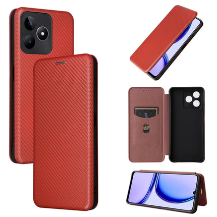 Carbon Fiber Texture Flip Leather Phone Case, For Realme GT5 5G, For Realme 11 5G / 11x, For Realme C53 4G / Narzo N53 4G, For Realme 11 5G