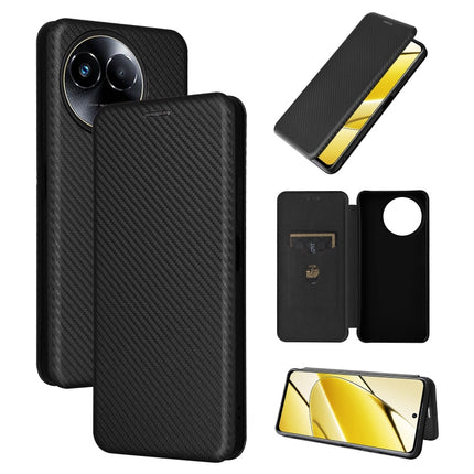 Carbon Fiber Texture Flip Leather Phone Case, For Realme GT5 5G, For Realme 11 5G / 11x, For Realme C53 4G / Narzo N53 4G, For Realme 11 5G