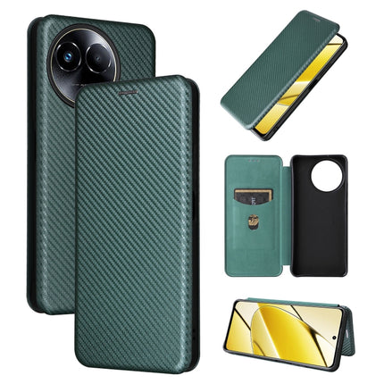 Carbon Fiber Texture Flip Leather Phone Case, For Realme GT5 5G, For Realme 11 5G / 11x, For Realme C53 4G / Narzo N53 4G, For Realme 11 5G