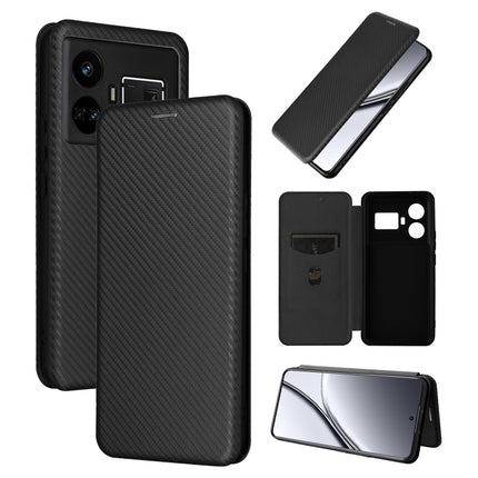 Carbon Fiber Texture Flip Leather Phone Case, For Realme GT5 5G, For Realme 11 5G / 11x, For Realme C53 4G / Narzo N53 4G, For Realme 11 5G