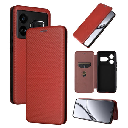 Carbon Fiber Texture Flip Leather Phone Case, For Realme GT5 5G, For Realme 11 5G / 11x, For Realme C53 4G / Narzo N53 4G, For Realme 11 5G