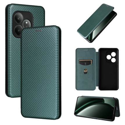 Carbon Fiber Texture Flip Leather Phone Case, For Realme C75 4G, For Realme CT7 Pro, For Realme 13 Pro / 13 Pro+, For Realme GT 6 / GT 6T