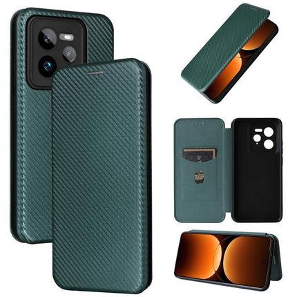 Carbon Fiber Texture Flip Leather Phone Case, For Realme C75 4G, For Realme CT7 Pro, For Realme 13 Pro / 13 Pro+, For Realme GT 6 / GT 6T