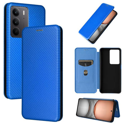 Carbon Fiber Texture Flip Leather Phone Case, For Realme C75 4G, For Realme CT7 Pro, For Realme 13 Pro / 13 Pro+, For Realme GT 6 / GT 6T