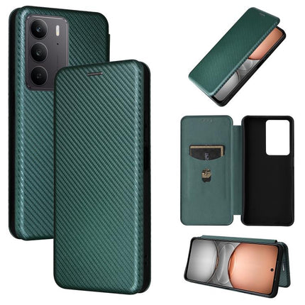 Carbon Fiber Texture Flip Leather Phone Case, For Realme C75 4G, For Realme CT7 Pro, For Realme 13 Pro / 13 Pro+, For Realme GT 6 / GT 6T