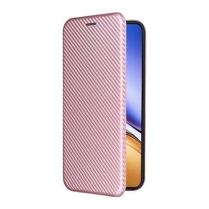 Carbon Fiber Texture Flip Leather Phone Case, For Realme 14 5G Global, For Realme Neo7x 5G, For Realme P3 Pro 5G, For Realme 14 Pro 5G Global