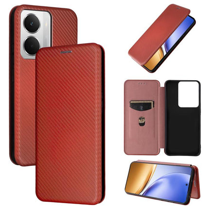Carbon Fiber Texture Flip Leather Phone Case, For Realme 14 5G Global, For Realme Neo7x 5G, For Realme P3 Pro 5G, For Realme 14 Pro 5G Global