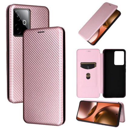 Carbon Fiber Texture Flip Leather Phone Case, For Realme 14 5G Global, For Realme Neo7x 5G, For Realme P3 Pro 5G, For Realme 14 Pro 5G Global