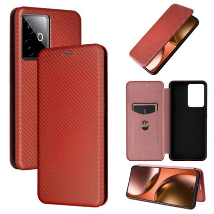 Carbon Fiber Texture Flip Leather Phone Case, For Realme 14 5G Global, For Realme Neo7x 5G, For Realme P3 Pro 5G, For Realme 14 Pro 5G Global