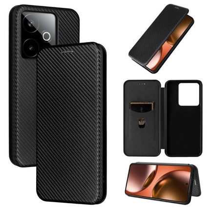 Carbon Fiber Texture Flip Leather Phone Case, For Realme C85 Pro 4G, For Realme 15T 5G, For Realme 15 5G / Realme 15 Pro 5G, For Realme GT 7 Global