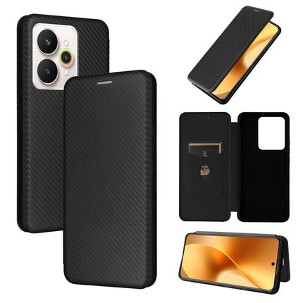 Carbon Fiber Texture Flip Leather Phone Case, For Realme C85 Pro 4G, For Realme 15T 5G, For Realme 15 5G / Realme 15 Pro 5G, For Realme GT 7 Global