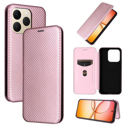 Carbon Fiber Texture Flip Leather Phone Case, For Realme C85 Pro 4G, For Realme 15T 5G, For Realme 15 5G / Realme 15 Pro 5G, For Realme GT 7 Global