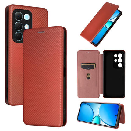 Carbon Fiber Texture Flip Leather Phone Case, For Realme Note 80 4G, For Realme 16 5G, For Realme 16 Pro+ 5G, For Realme 15x 5G India / C85 5G