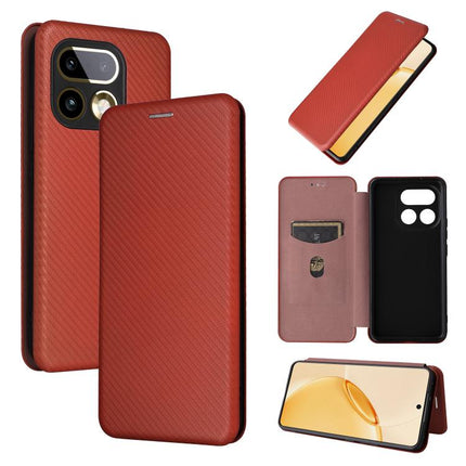Carbon Fiber Texture Flip Leather Phone Case, For Realme Note 80 4G, For Realme 16 5G, For Realme 16 Pro+ 5G, For Realme 15x 5G India / C85 5G