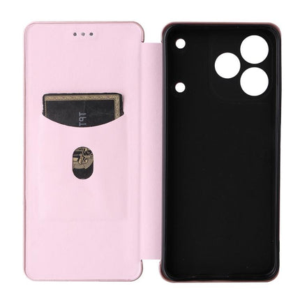 Carbon Fiber Texture Flip Leather Phone Case, For Realme Note 80 4G, For Realme 16 5G, For Realme 16 Pro+ 5G, For Realme 15x 5G India / C85 5G