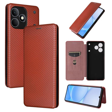 Carbon Fiber Texture Flip Leather Phone Case, For Realme Note 80 4G, For Realme 16 5G, For Realme 16 Pro+ 5G, For Realme 15x 5G India / C85 5G