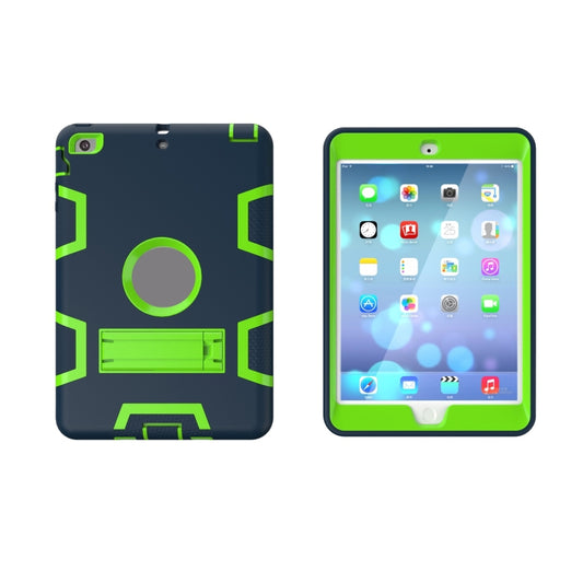 Shockproof PC + Silicone Protective Case，with Holder, For iPad Mini 3 / 2 / 1, For iPad Mini 4 / 3 / 2 / 1