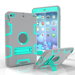 Shockproof PC + Silicone Protective Case，with Holder, For iPad Mini 3 / 2 / 1