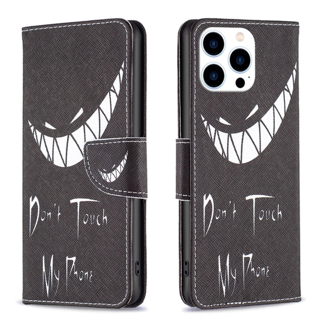 Colored Drawing Pattern Leather Phone Case, For iPhone 16 Pro Max, For iPhone 16 Pro, For iPhone 16 Plus