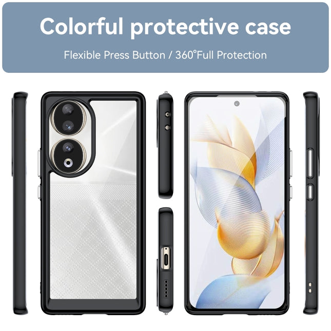 Colorful Series Acrylic Hybrid TPU Phone Case, For Honor 80, For Honor 80 Pro