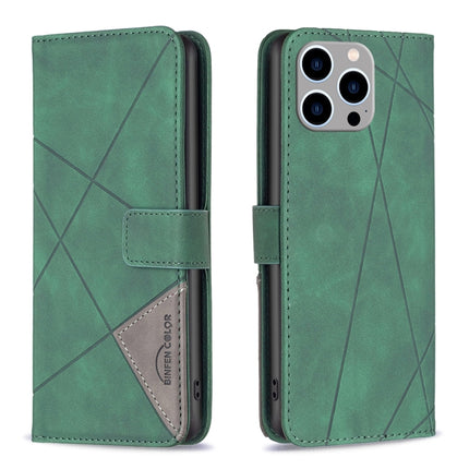 Magnetic Buckle Rhombus Texture Leather Phone Case, For iPhone 15 Pro Max, For iPhone 15 Pro, For iPhone 15 Plus, For iPhone 15